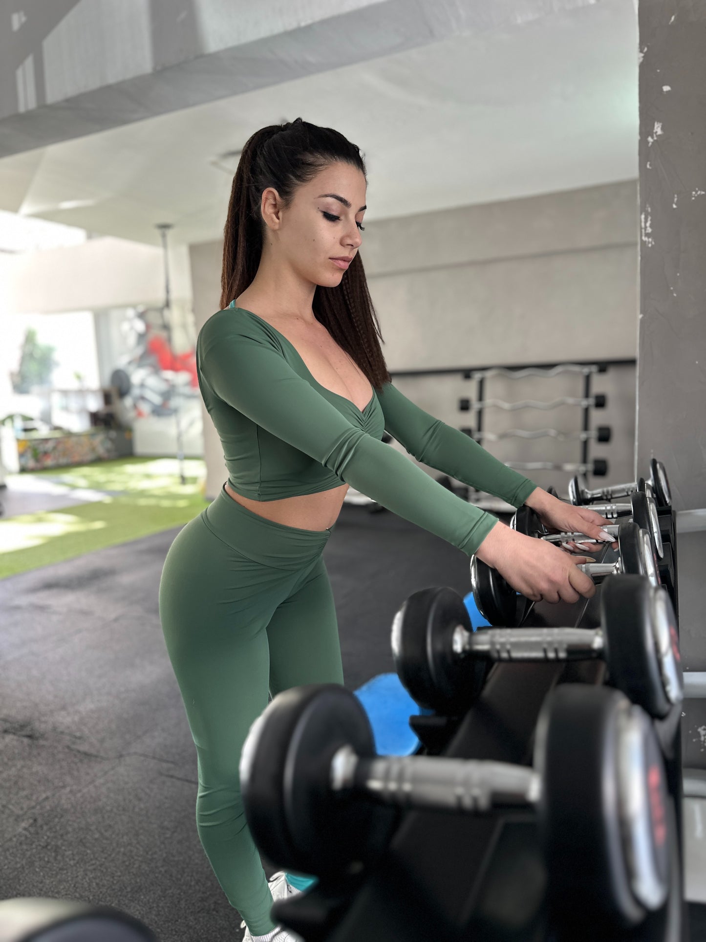 “Urban khaki fitness bottom”